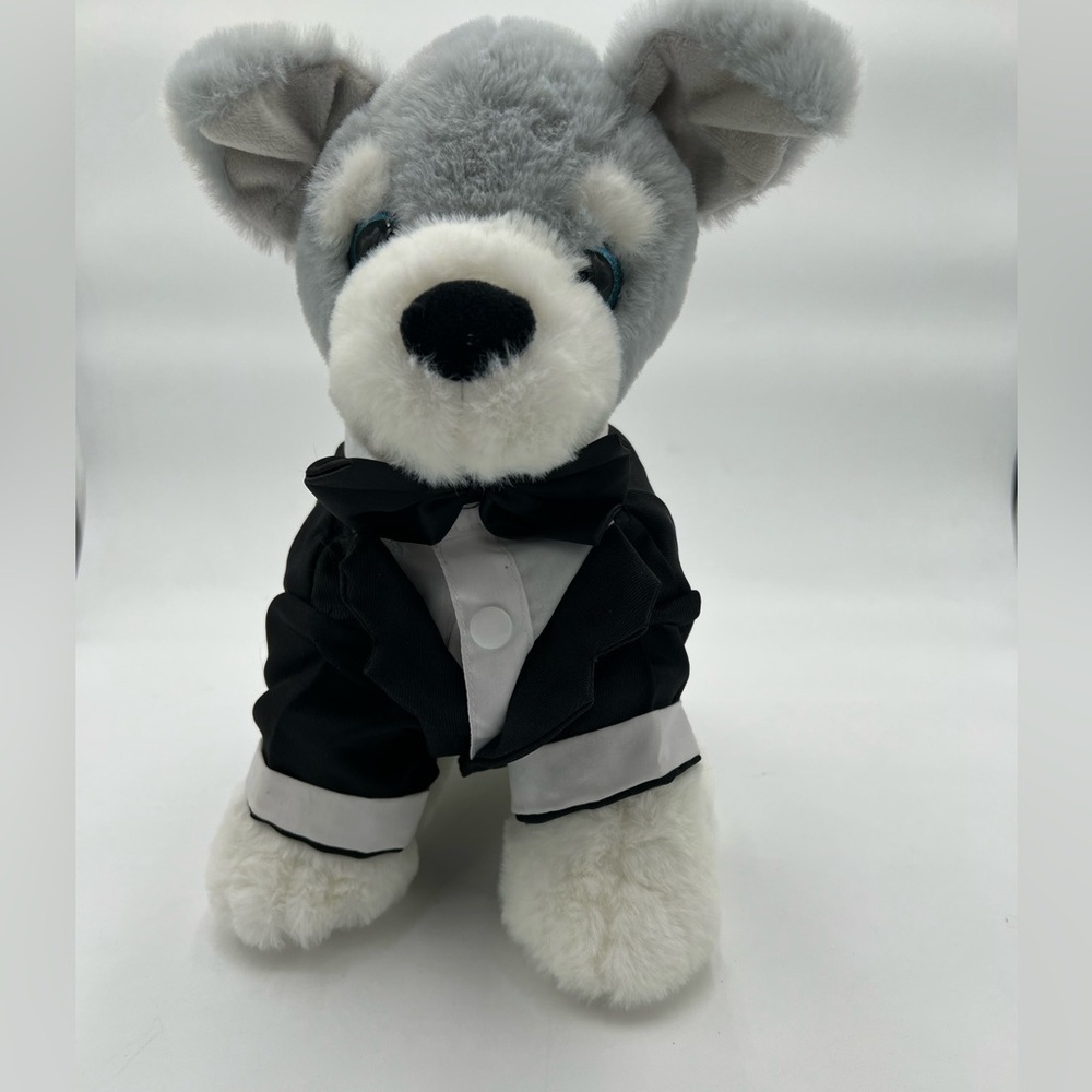 Elegant Black Wedding Jacket Suit for Dogs with Bow Tie Small NWOT